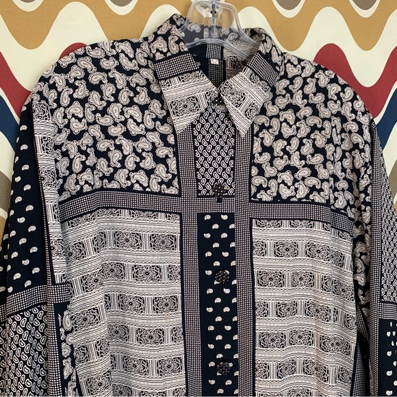 Vintage Korean Paisley Tunic Top EUC - Picture 2 of 9